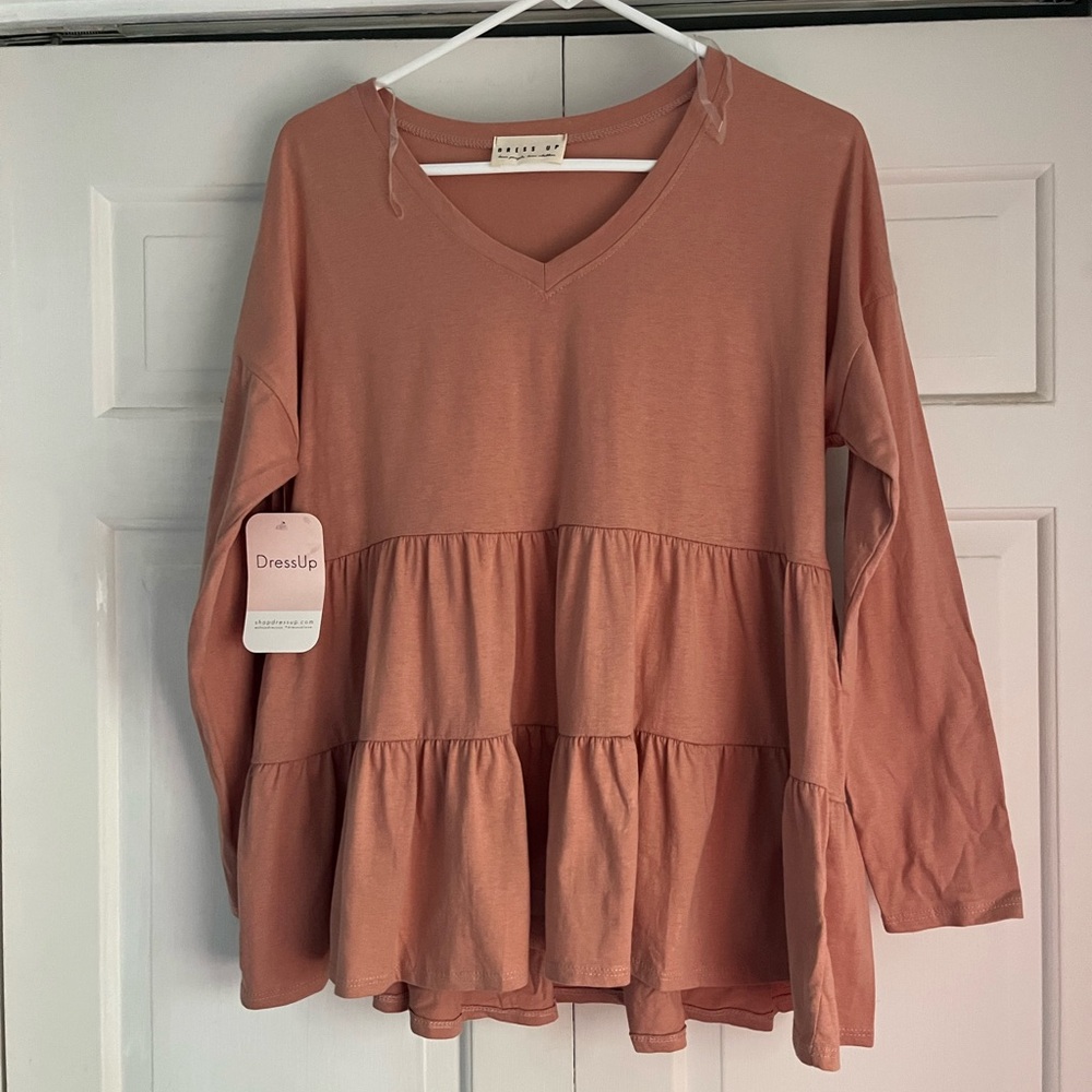 NWT Babydoll Style Long Sleeve Top Size Small